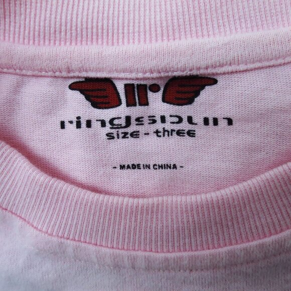 RARE Ringspun Allstars Monkey Magic Pink Graphic T-Shirt Illusion Layered Look - Picture 10 of 16